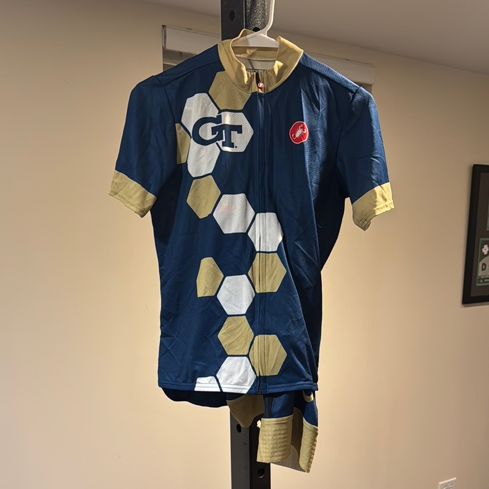 Women's Blue and Gold Cycling kit - Georgia Tech , club fit